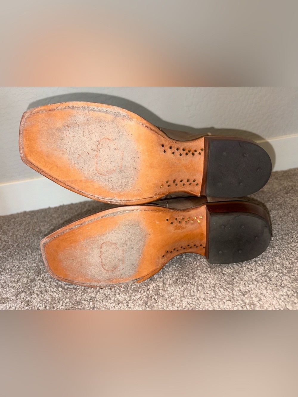 Nocona Mens Legacy Square Toe Vintage Cowboy Boots Western Boots MD2711 9 D - Picture 8 of 11